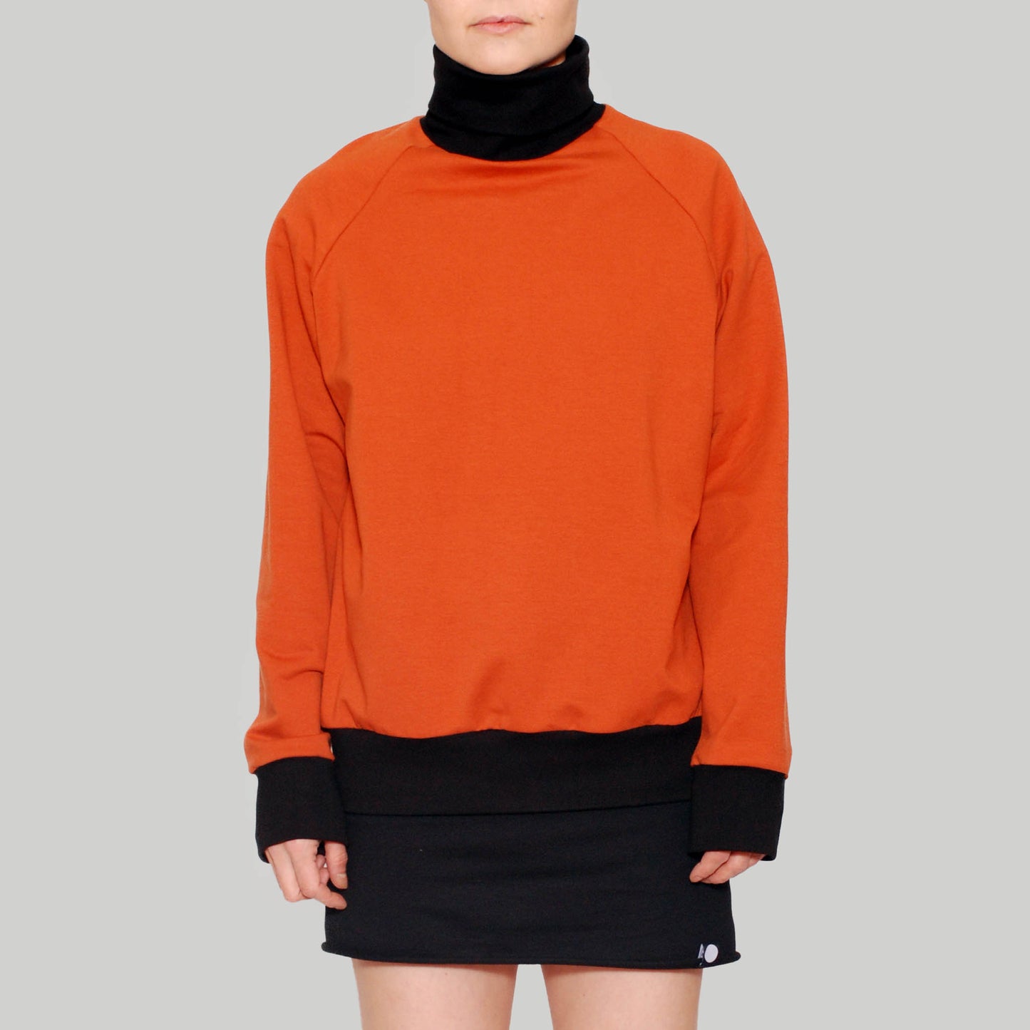 Rollkragensweater Try aus Bio-Baumwolle - orange - KOLO Berlin