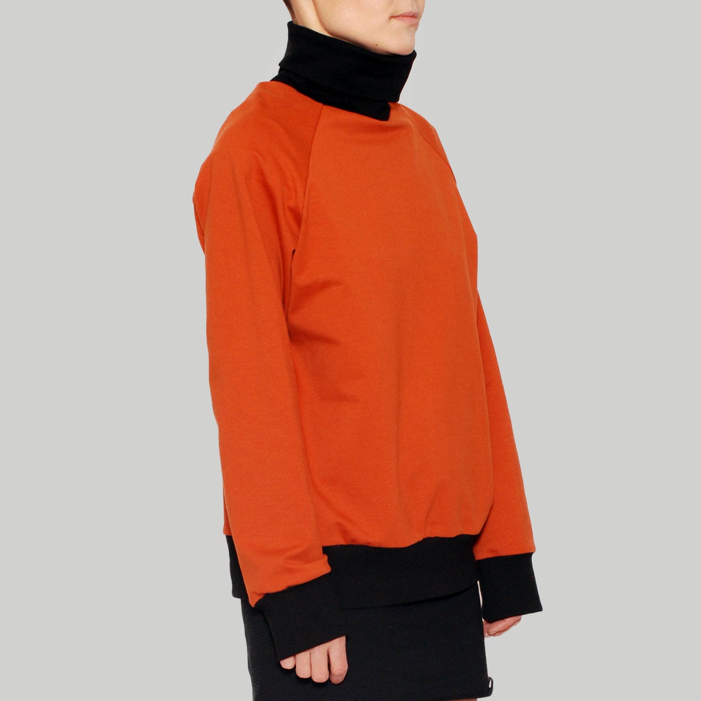 Rollkragensweater Try aus Bio-Baumwolle - orange - KOLO Berlin