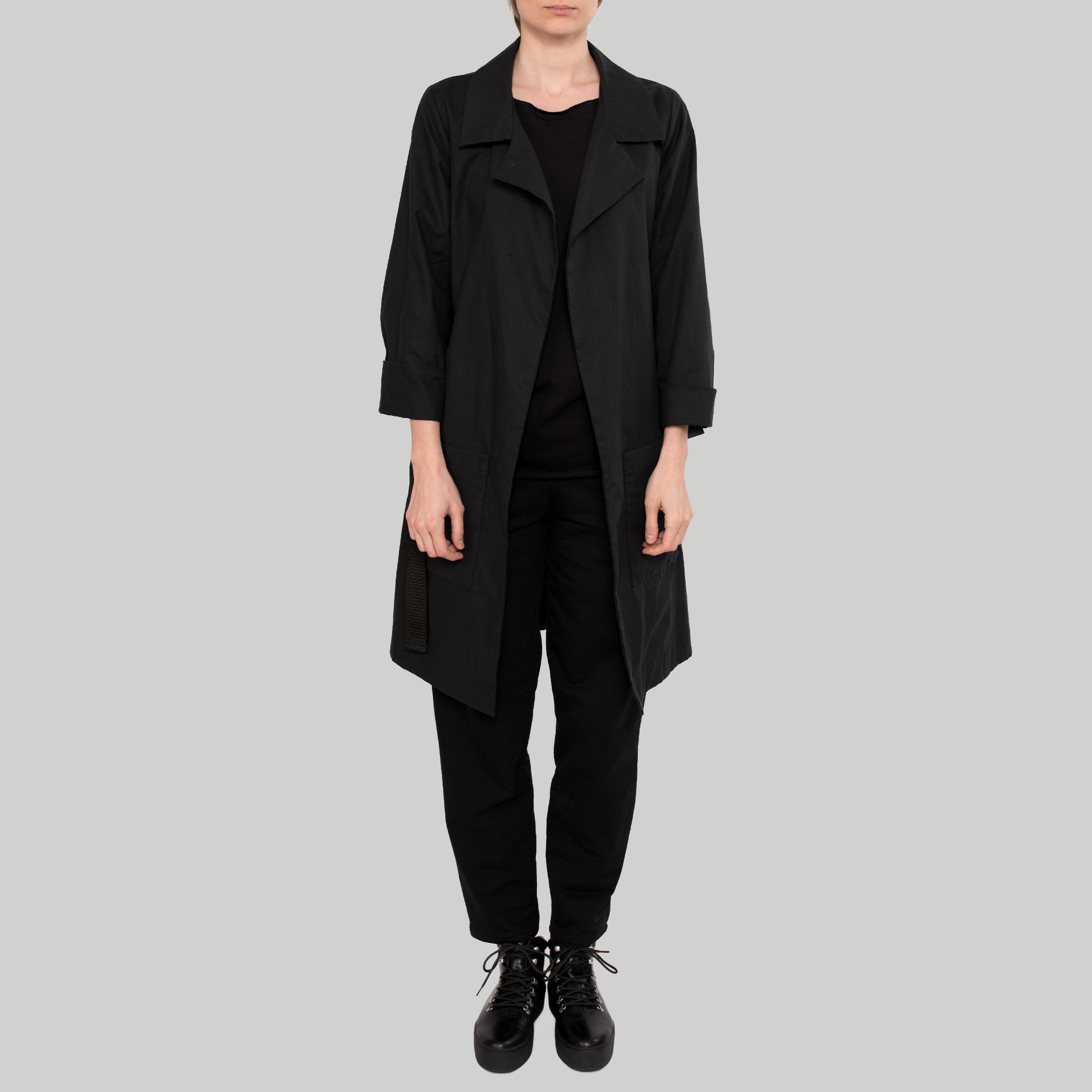 Trenchcoat Fly aus Bio-Baumwolle & Tencel™ - schwarz - KOLO Berlin