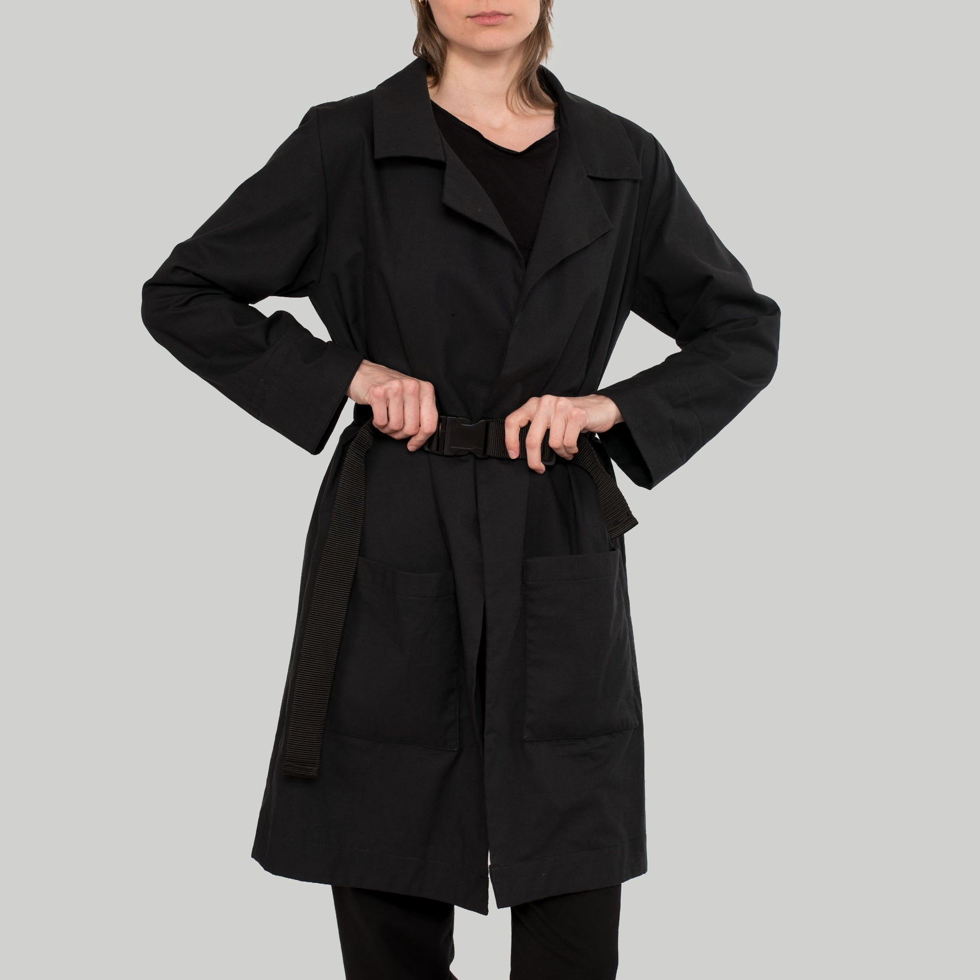 Trenchcoat Fly aus Bio-Baumwolle & Tencel™ - schwarz - KOLO Berlin