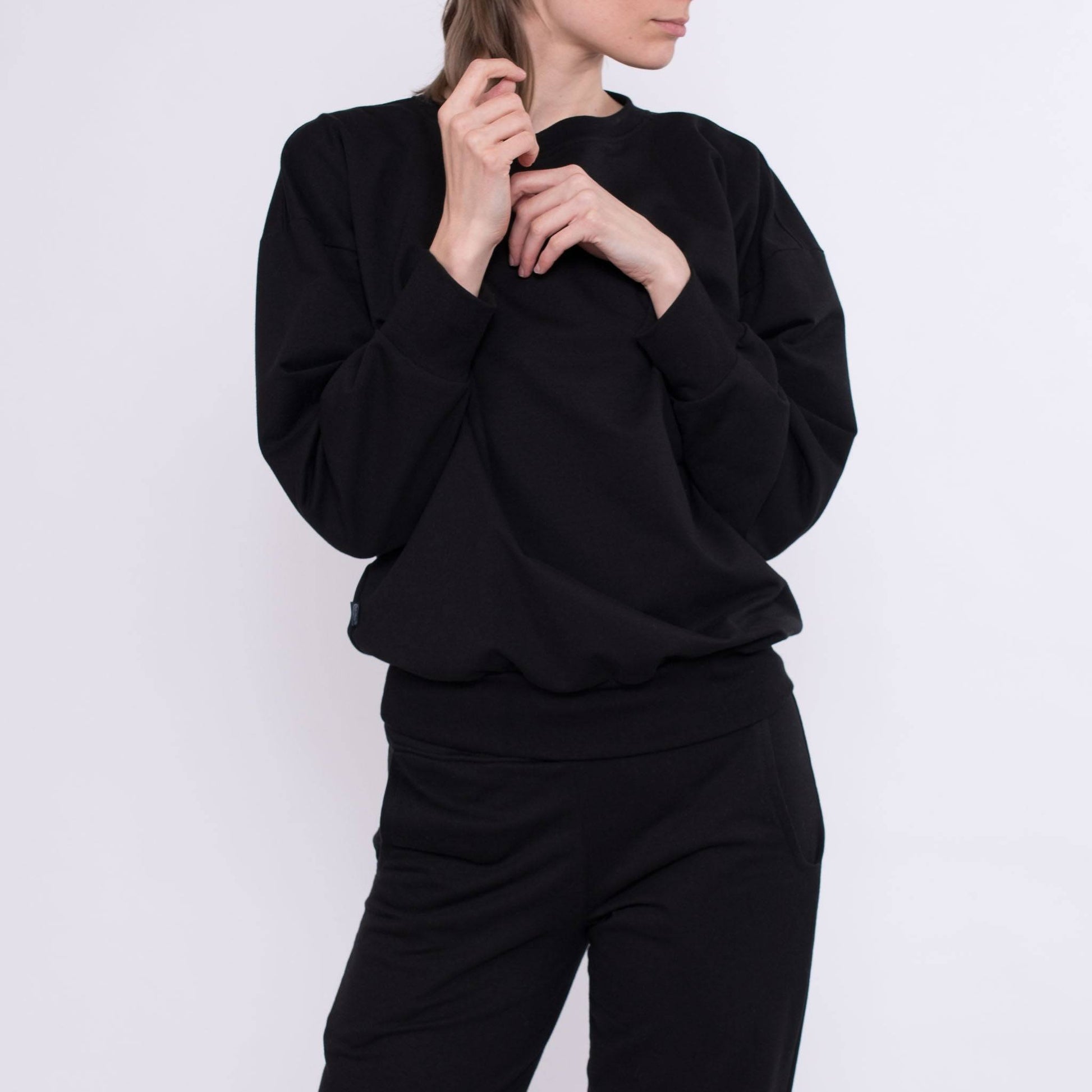 Sweater Lin aus Bio-Baumwolle - schwarz - KOLO Berlin