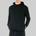 Hoodie Jas mit Bauchtasche aus Baumwolle (Bio) - schwarz - KOLO Berlin