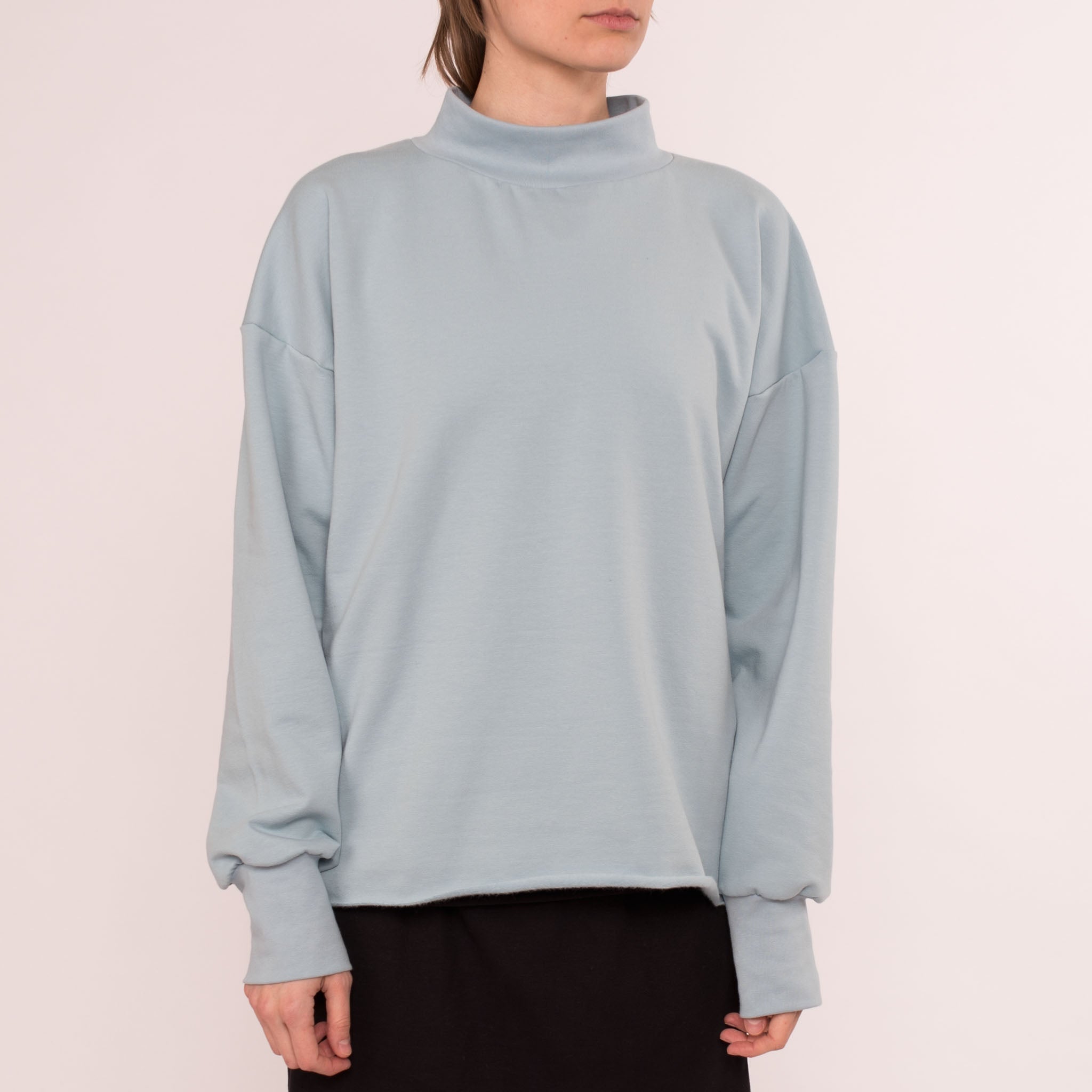 Kragenpullover Glin aus Baumwolle (Bio) - hellblau - KOLO Berlin