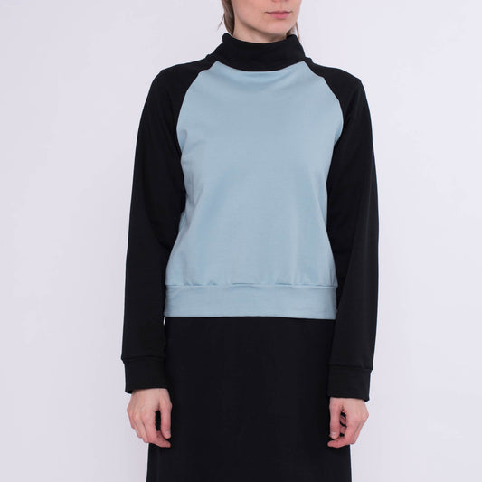 Raglansweater Nordic aus Bio-Baumwolle - hellblau - KOLO Berlin