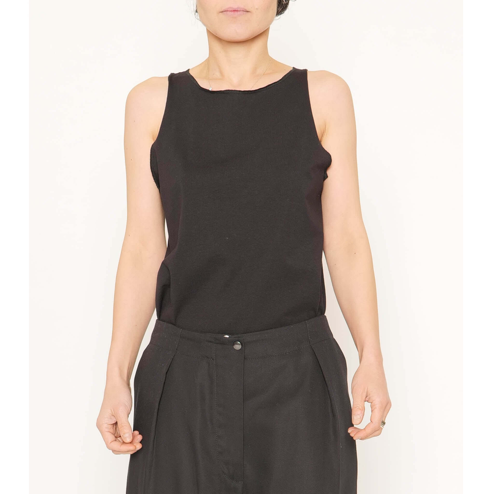 Tank Top Croix aus Tencel Lyocell - schwarz - KOLO Berlin