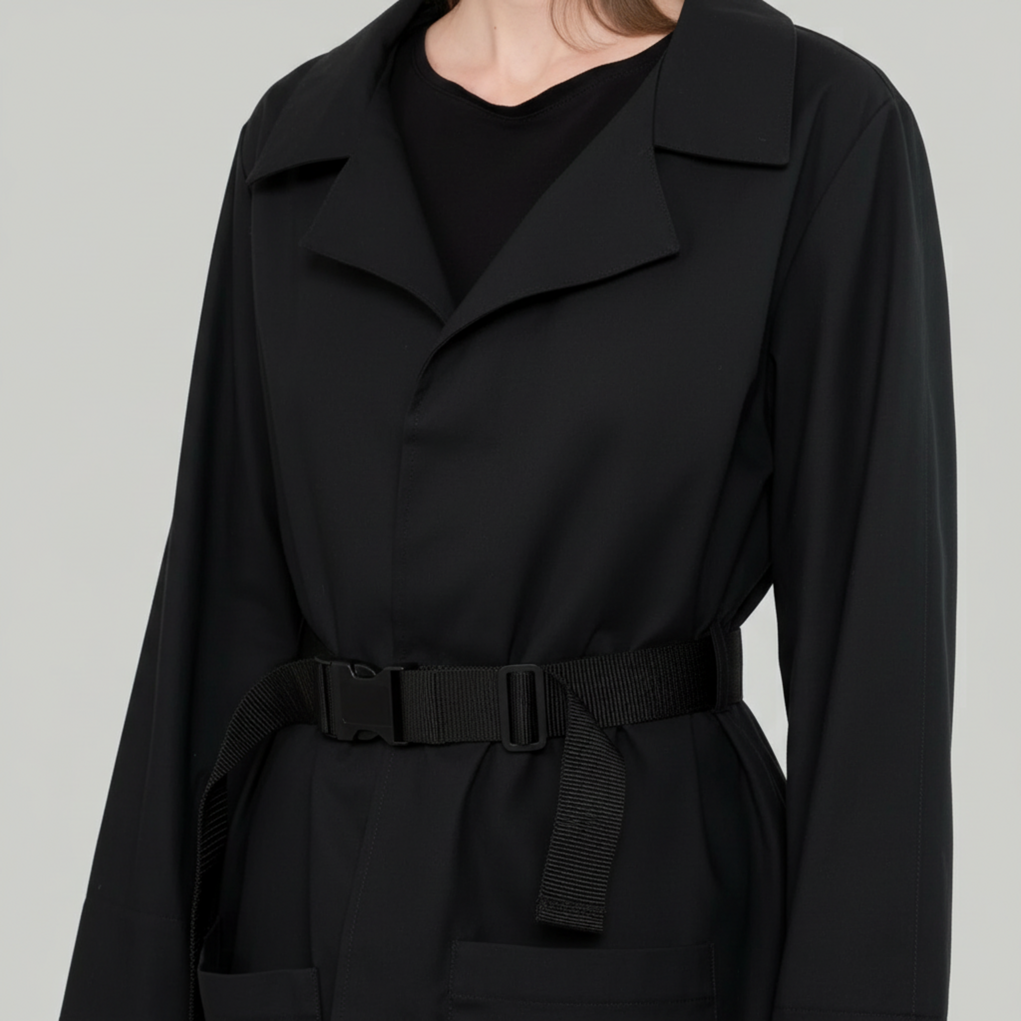 Trenchcoat aus Biobaumwolle wasserabweisend EtaProof & Tencel™ - schwarz